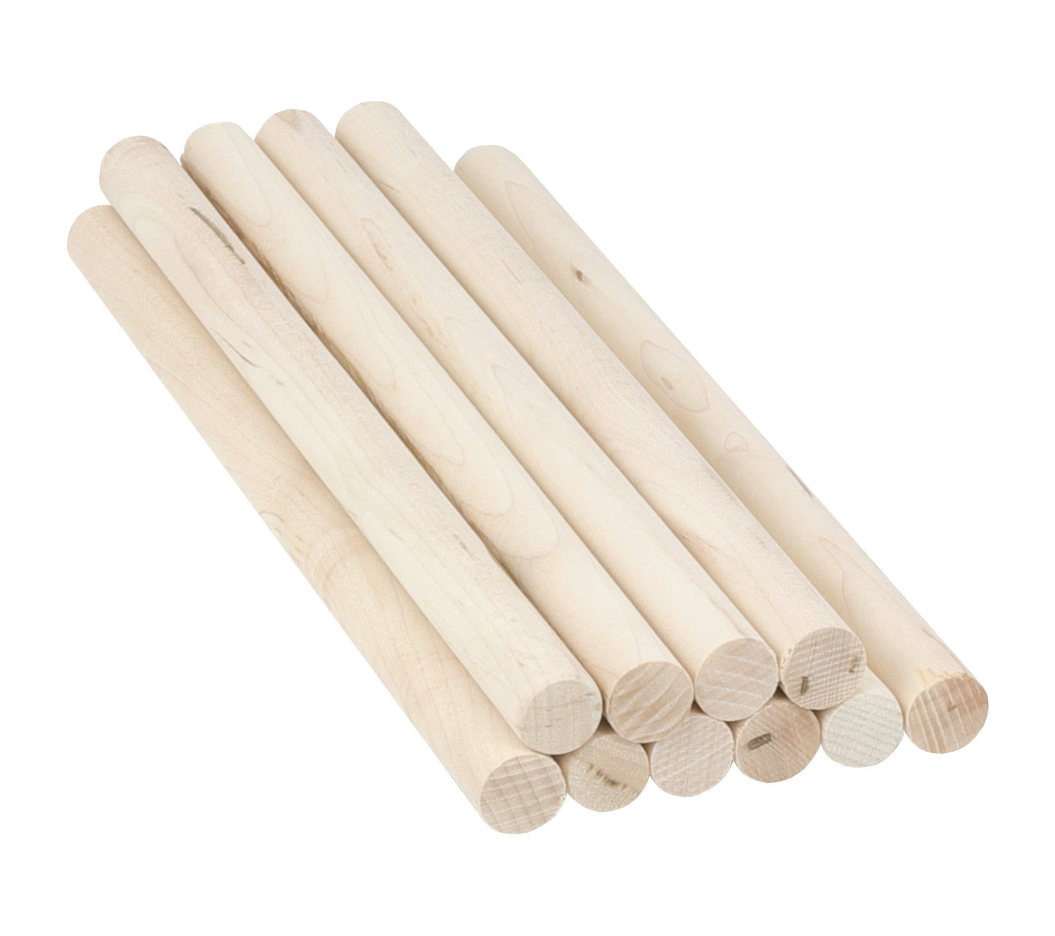 Maple Wooden Dowel Rods, 3/4 Wood Dowels, 10 Pack
