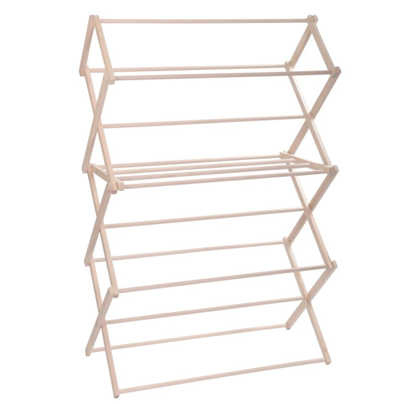 Premium Wooden Clothes Drying Rack - Large