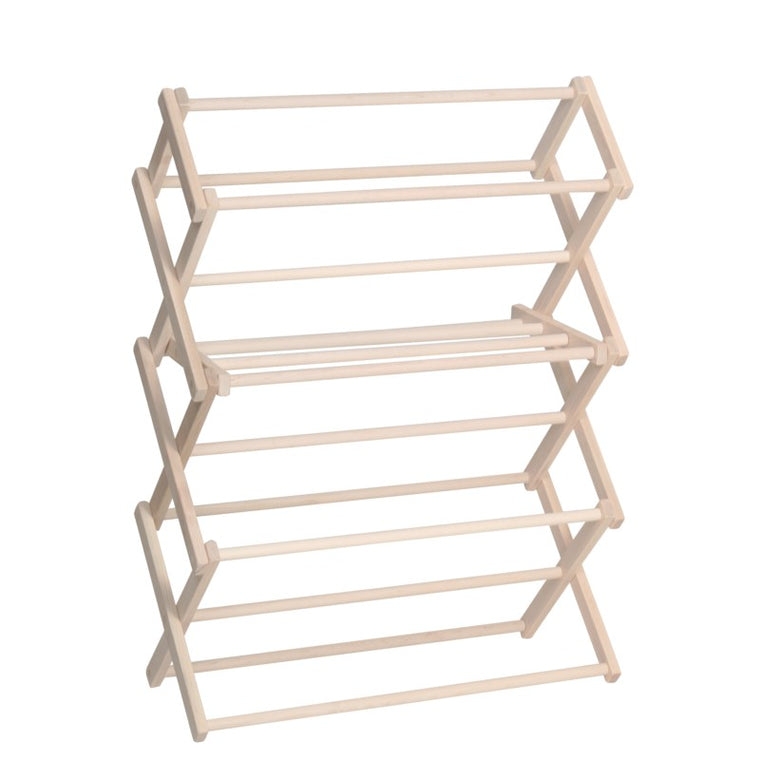 Real Living - Brown Collapsible Wood Drying Rack